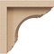 Ekena Millwork 5"W x 5"D x 5"H Wide Warren Rough Cedar Woodgrain TimberThane Corbel, Primed Tan CORUR05X05X05WARRCPR - alternate 2